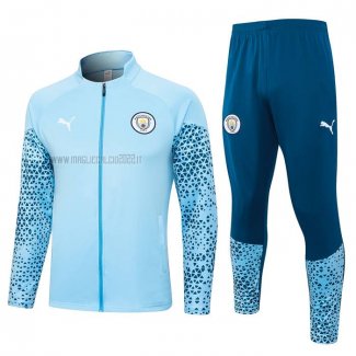 Tuta da Track de Giacca del Manchester City 2023-2024 Blu