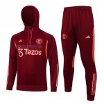 Tuta da Track de Felpa del Manchester United 2023-2024 Rosso Oscuro