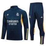 Tuta da Track de Felpa del Real Madrid Bambino 2023-2024 Blu